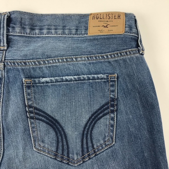 Hollister Button Fly Destroyed Boyfriend Jeans - Picture 7 of 8